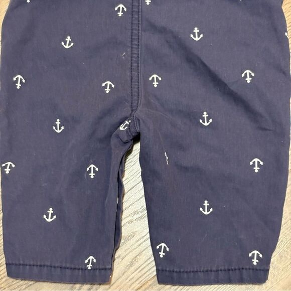 Carter’s Nautical Navy Blue Baby Overalls 3 Months Snap closure. - Picture 6 of 9